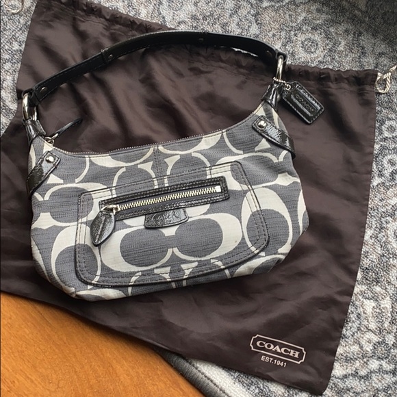 Coach Handbags - Coach classic logo small hobo grey purse bag